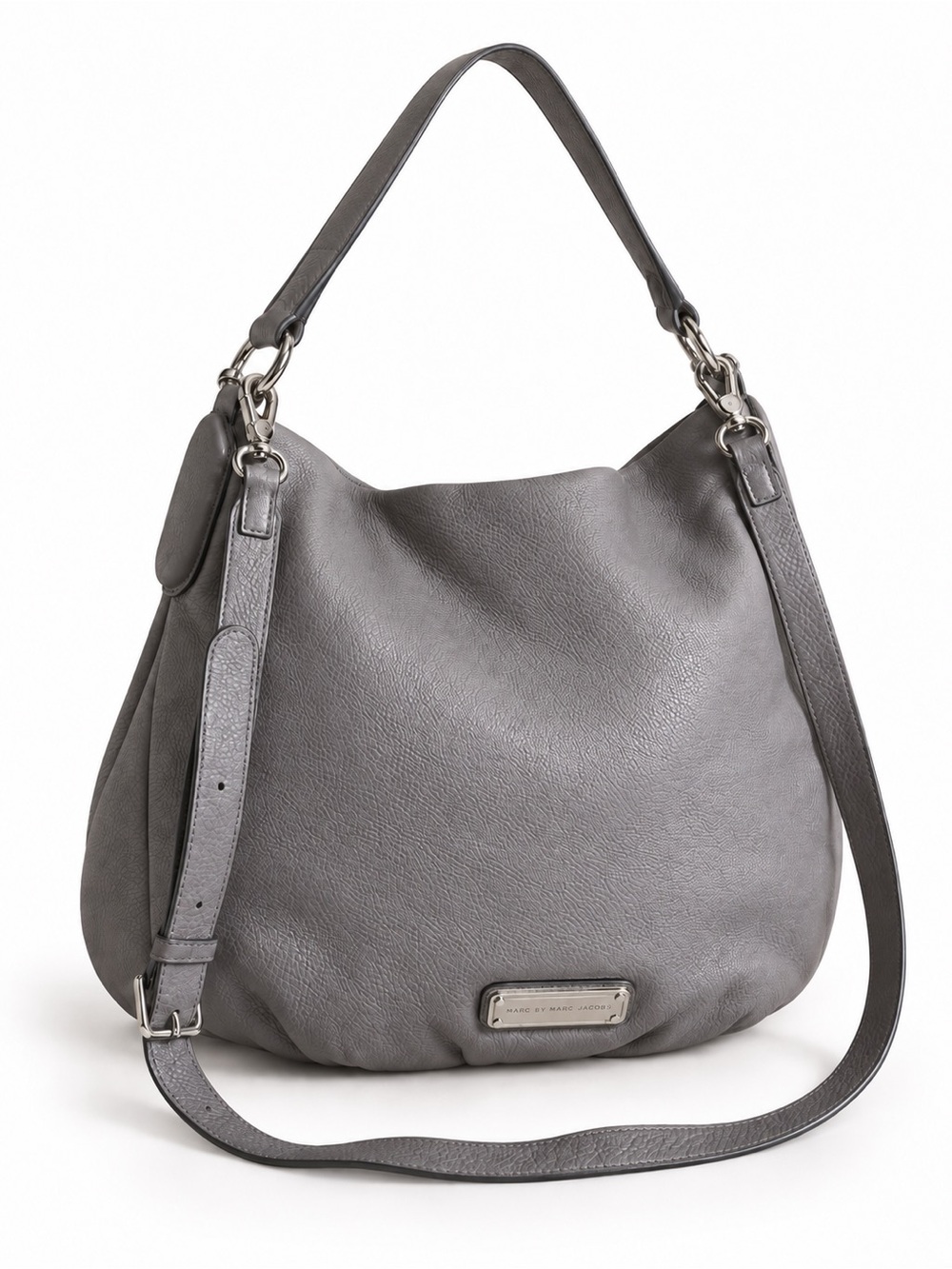 Marc by Marc Jacobs Classic Q Hillier Cement Leather Hobo Crossbody